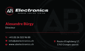 AB ELECTRONICS business cards